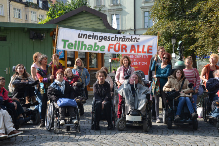 Protest gegen Bundesteilhabegesetz