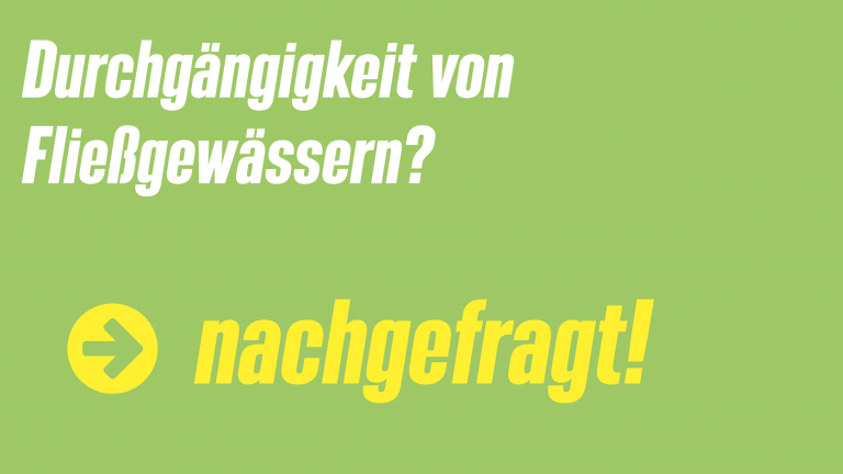 Durchgängigkeit von Fließgewässern