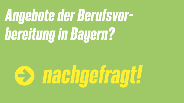 Versorgungslage und Qualität der Angebote im Bereich der Berufsvorbereitung im Freistaat