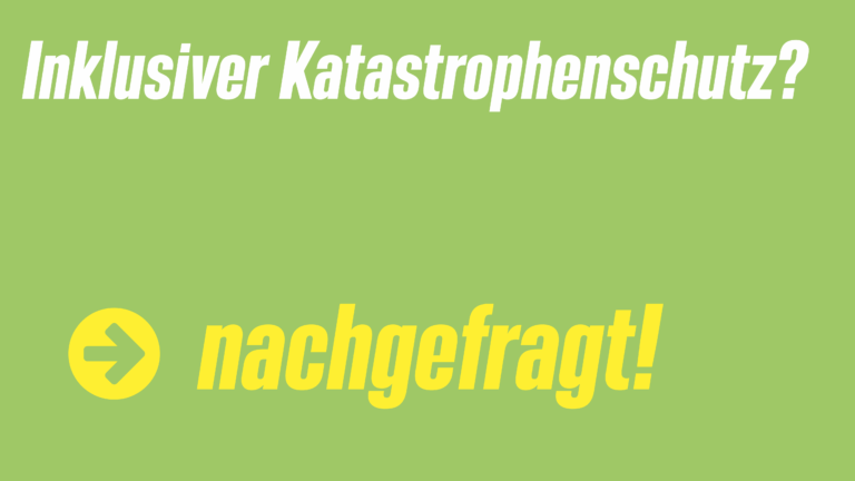Inklusiver Katastrophenschutz – Schutz für alle Menschen sichern